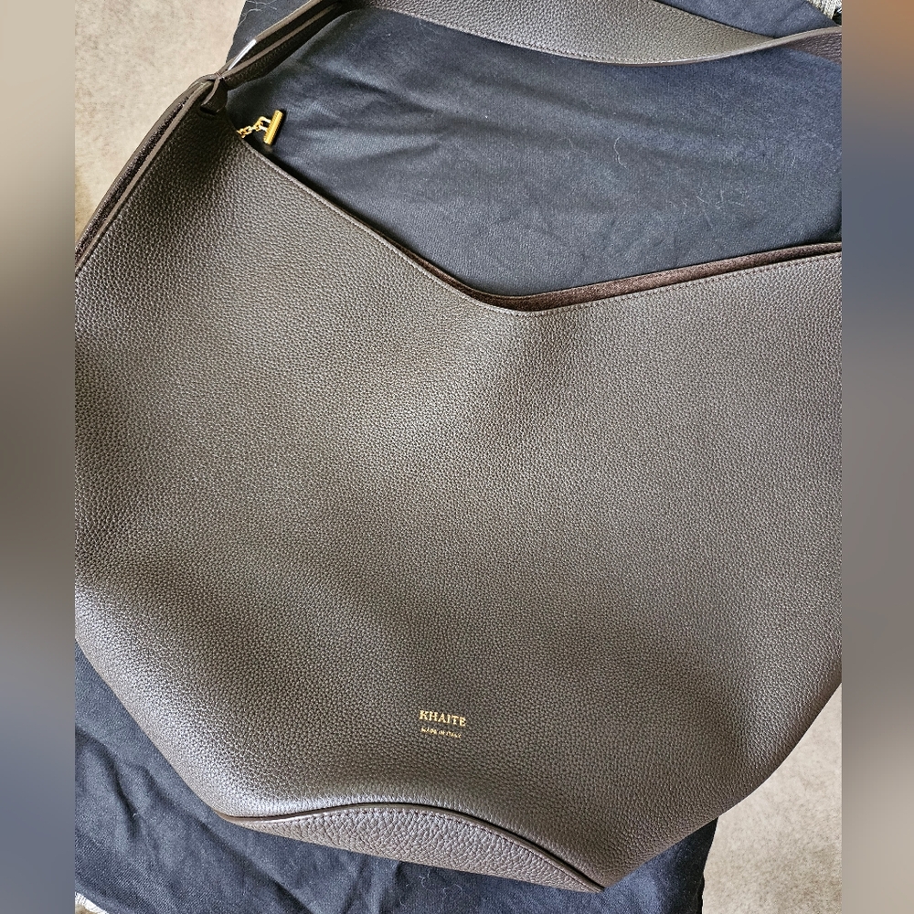 Khaite Small Lotus Bag Dark Brown Pebbled Leather Excellent Condition MSRP $2480 - Picture 5 of 16